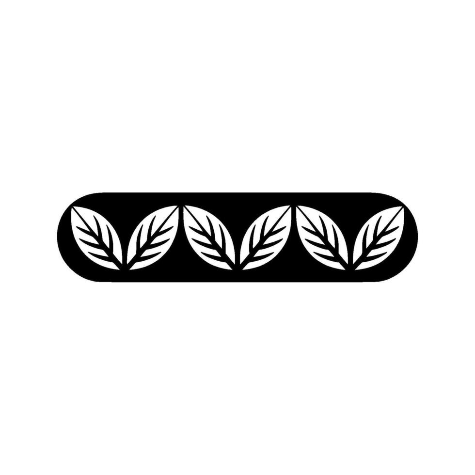 Minimalist Leaf Pattern In Black And White, Element vector