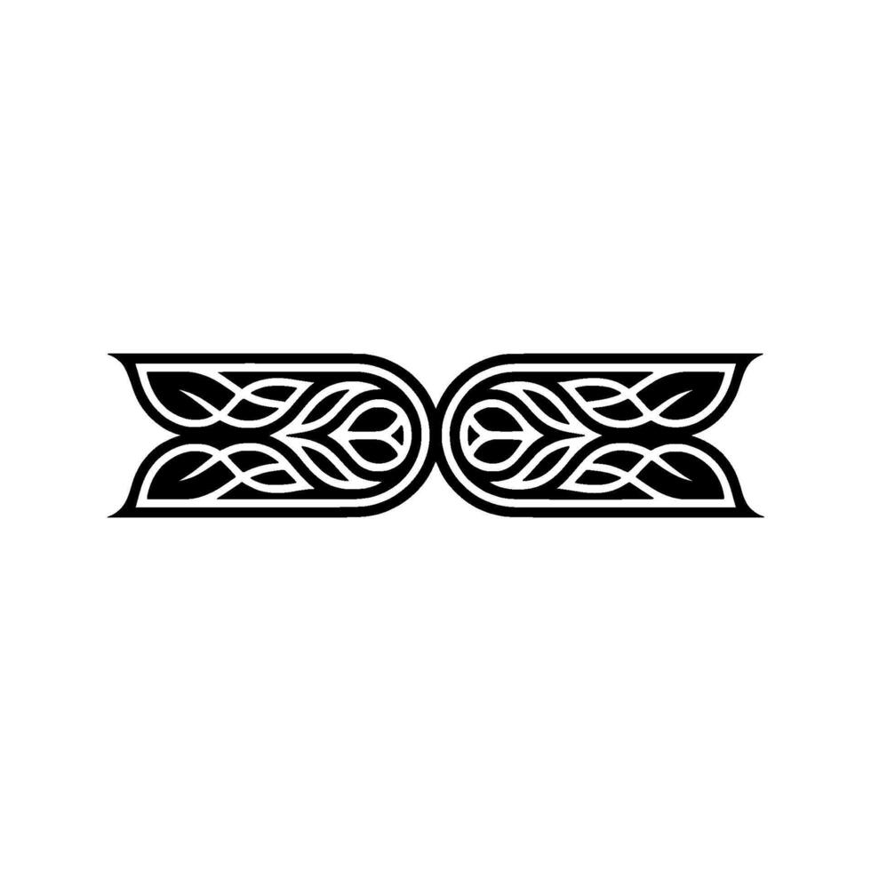 Elegant Black Celtic Knot Border on Gradient Background vector