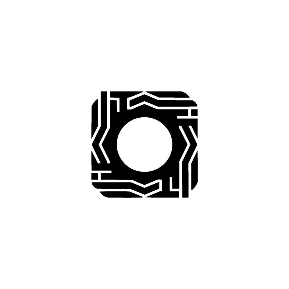 Abstract Circuit Board Geometric , Tech Concept vector