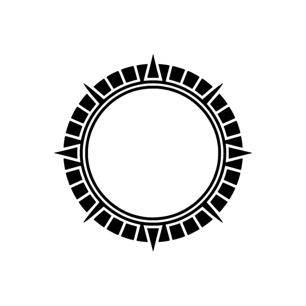Geometric Black And White Circle Symbolic, Minimalist Element vector