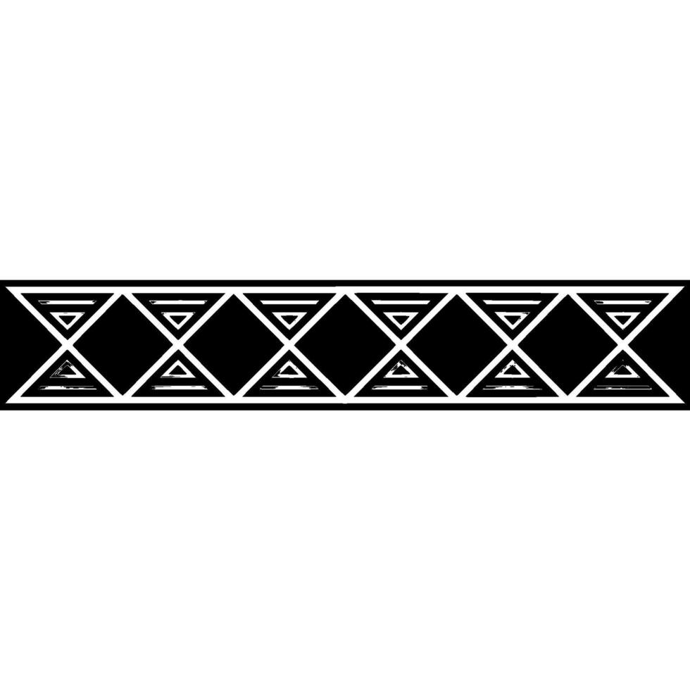 Geometric Black And White Border on a White Background vector