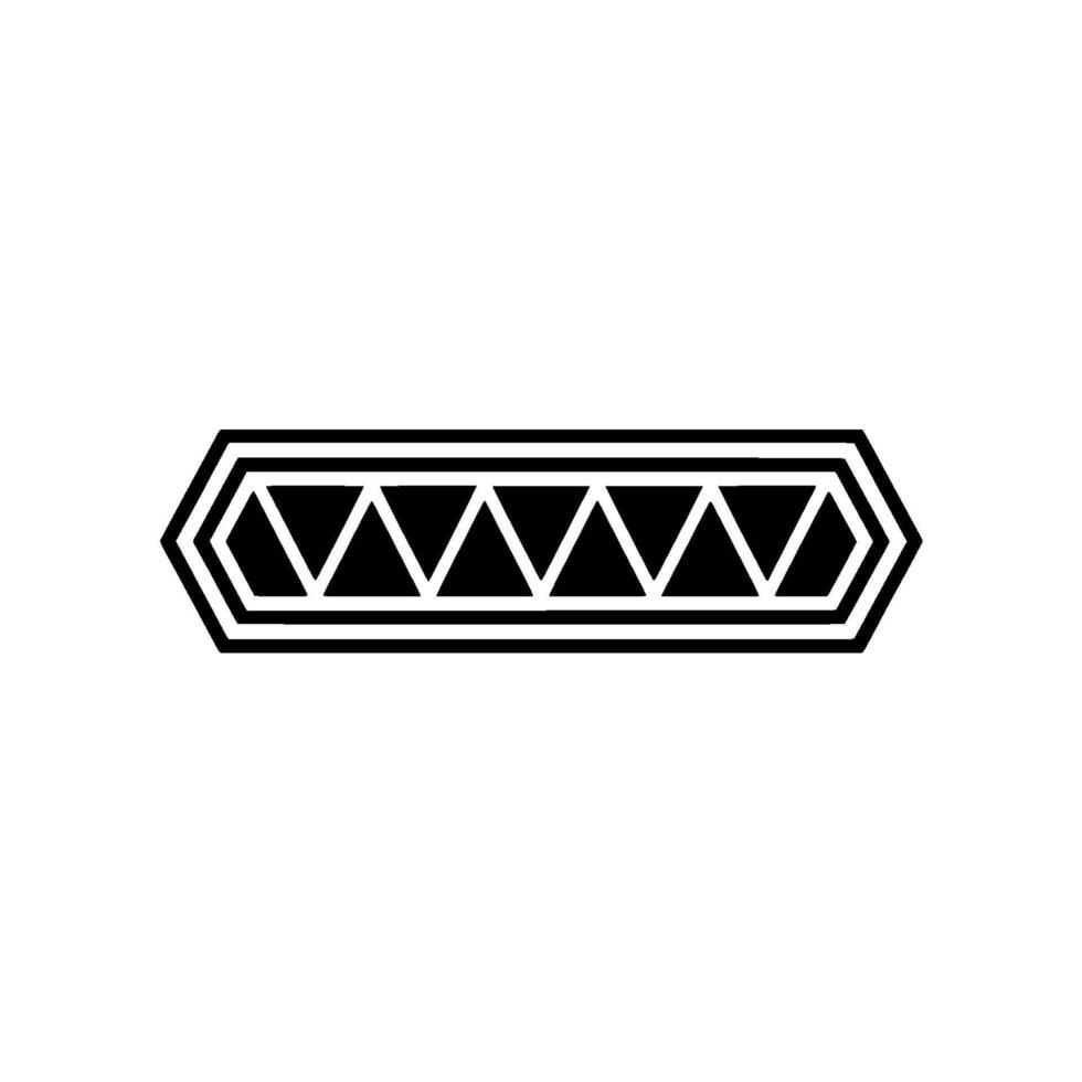 Geometric Black And White Element Repeating Triangles, Modern Style vector