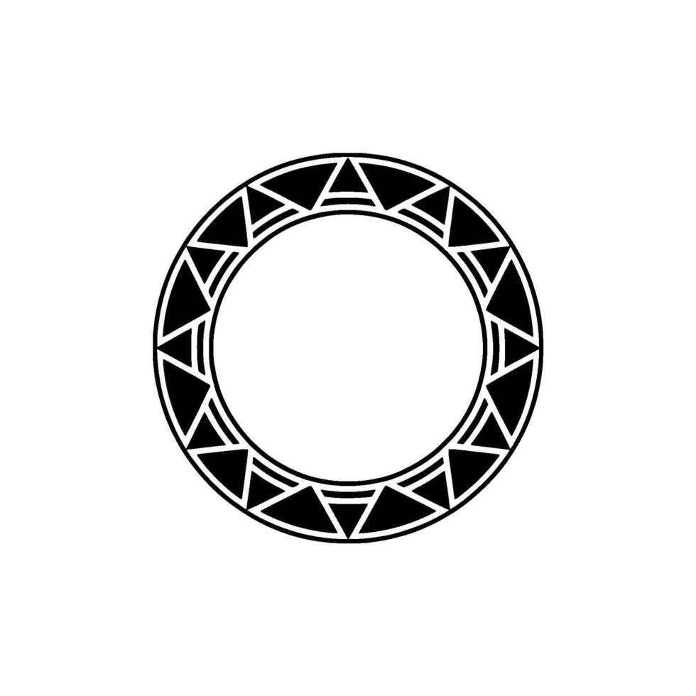 Geometric Circle , Minimalist Black White Frame, Modern Element vector