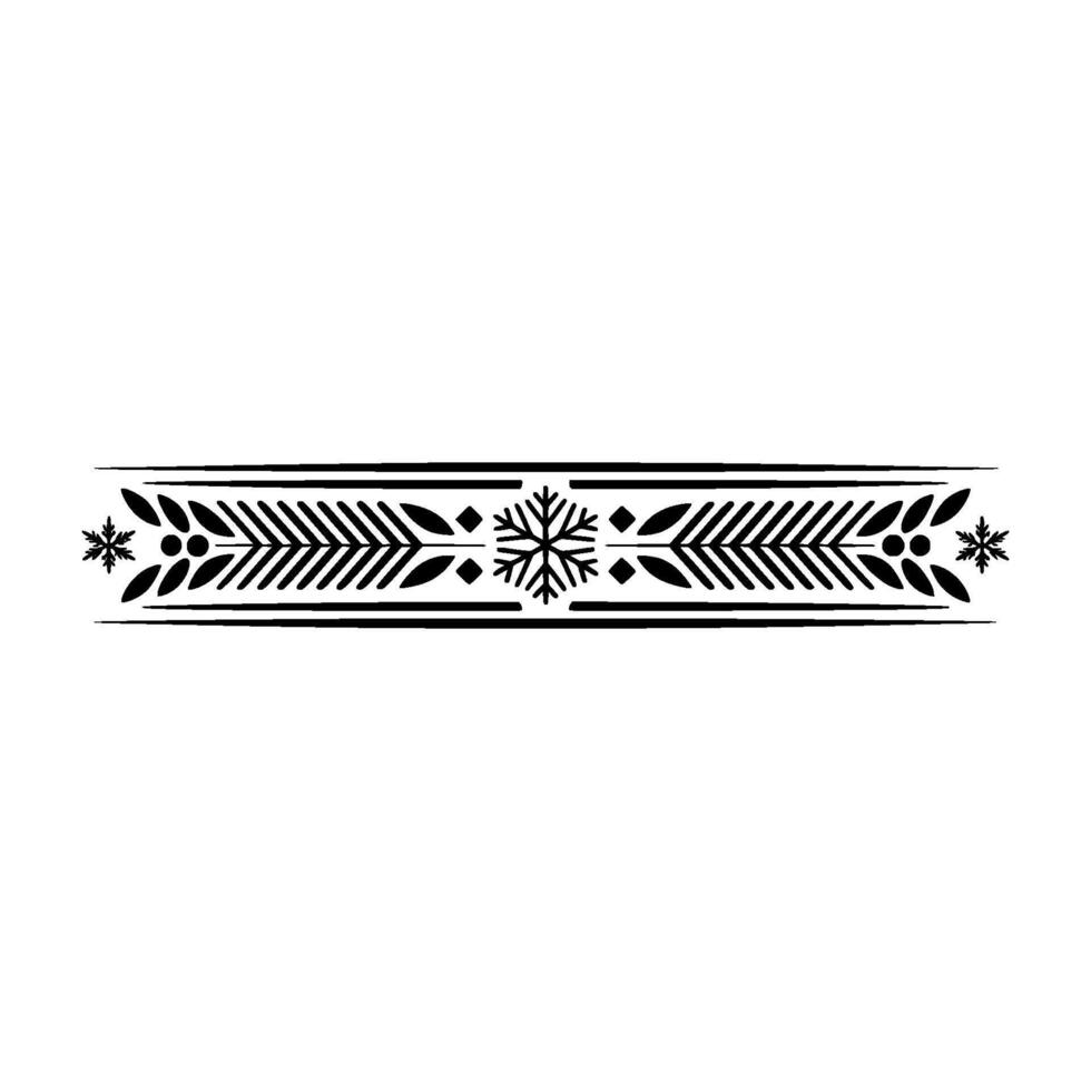 Minimalist Christmas Border with Holly, Snowflake, And Decorative Elements vector