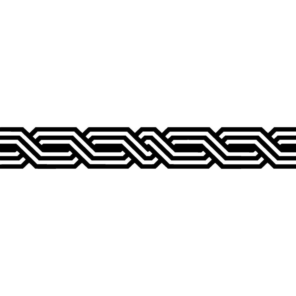 Minimalist Braided Pattern Border on Grayscale Background vector