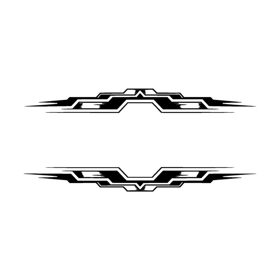 Sleek Futuristic Silver And Black Geometric Elements on White Background vector