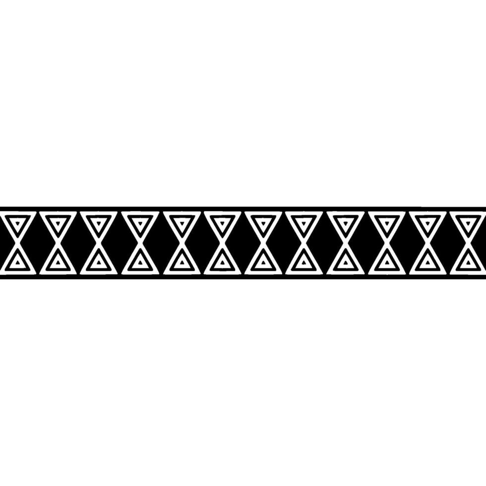 Geometric Border Black And White Triangle Pattern on Neutral Background vector