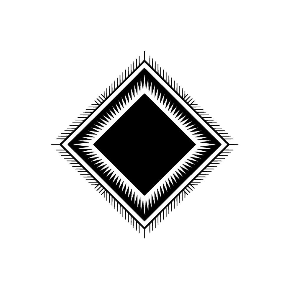 Abstract Black Diamond Pattern on White Background vector