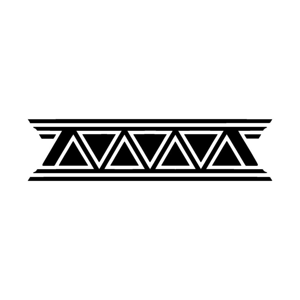 Geometric Black Bridge Element Minimalist vector