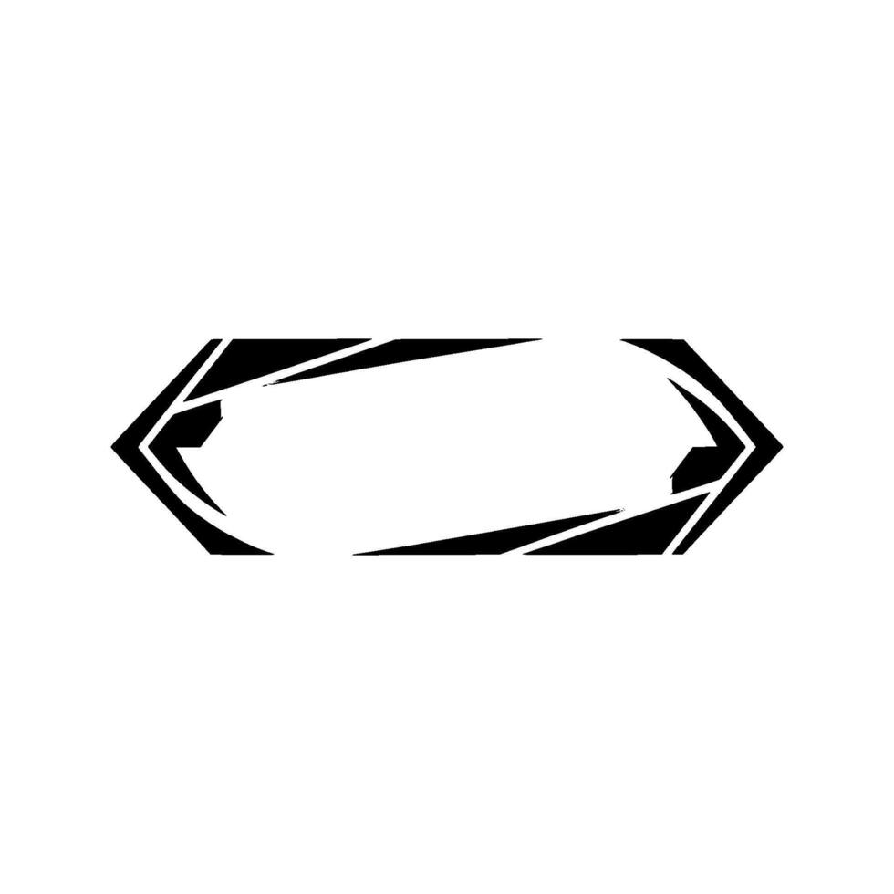 Geometric Hexagon Element in Grayscale vector