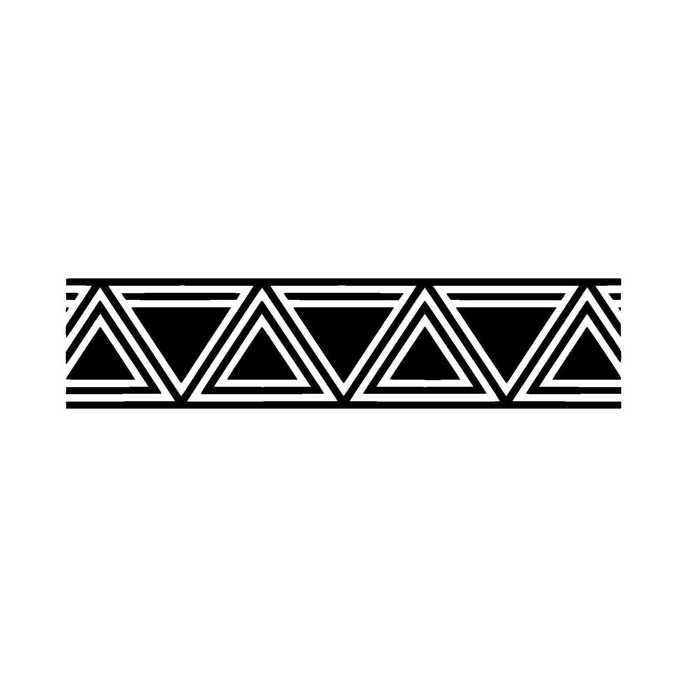 Geometric Triangle Pattern Modern Border on White Background. vector
