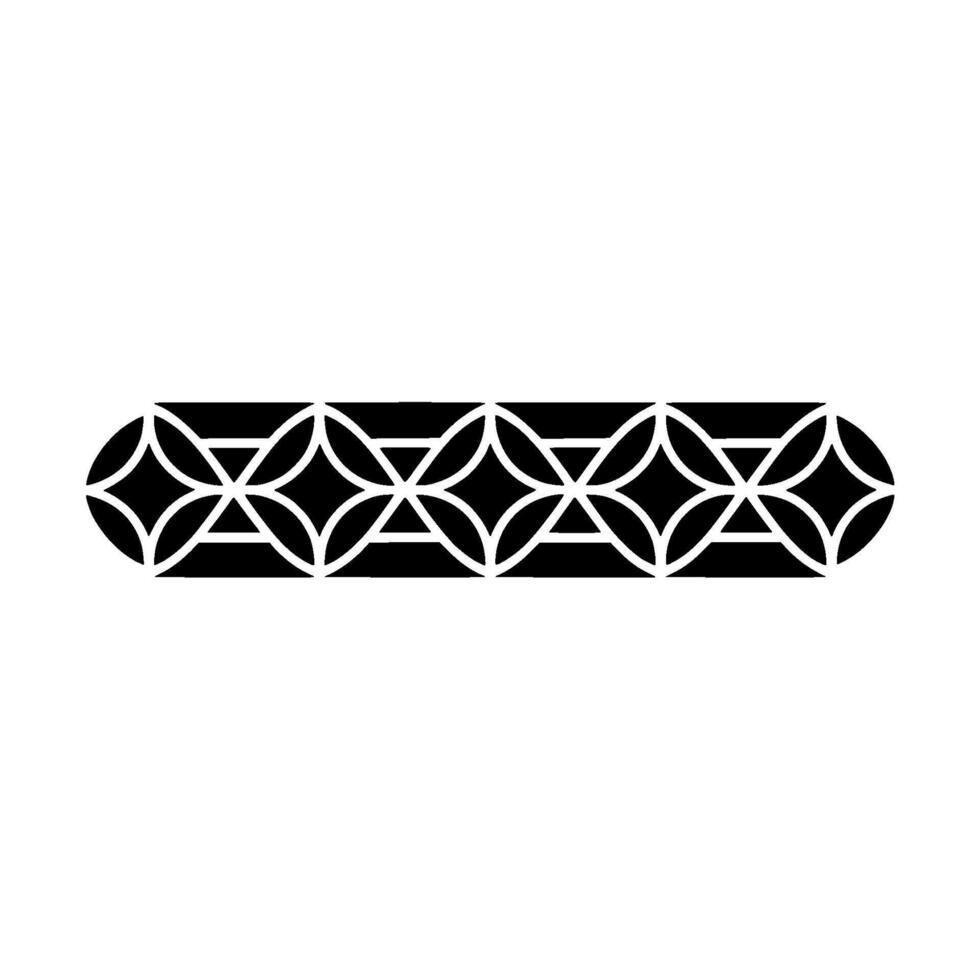 Geometric Black White Pattern on White Background. vector