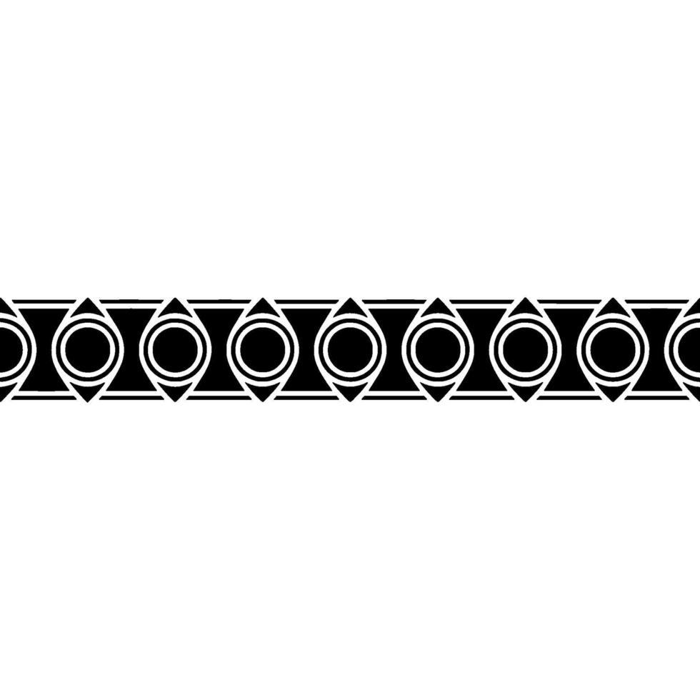 Abstract Black and White Patterned Border Geometric. vector