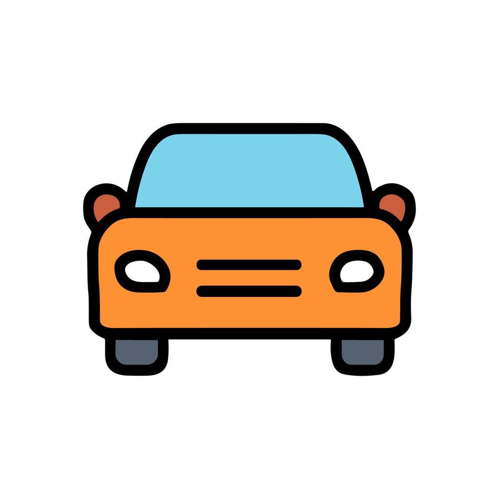 Cartoonstyle auto vehicle icon. Icon symbol illustration vector