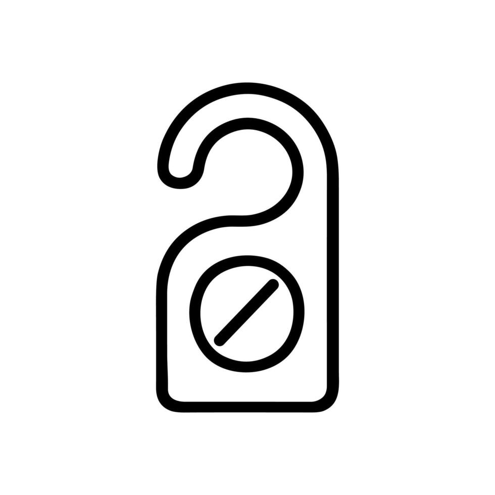 Door hanger indicates do not disturb. Icon symbol illustration vector