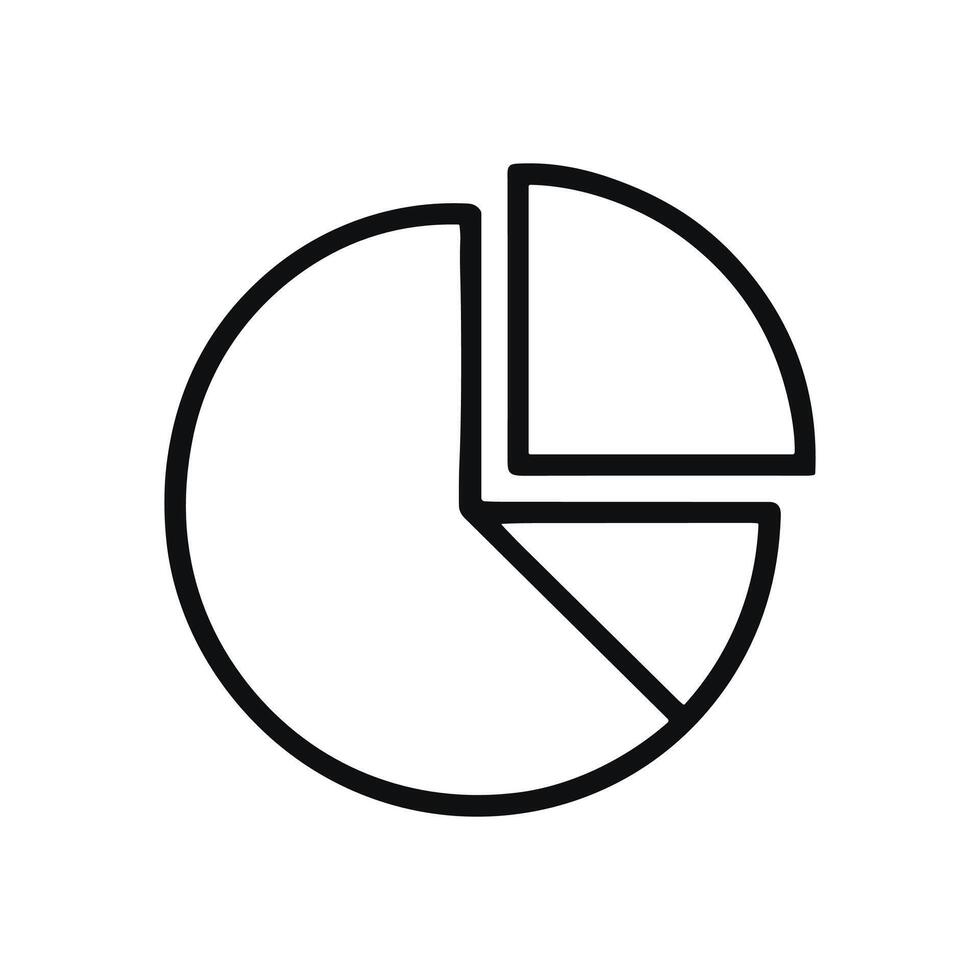 Segmented Circle Fractions Unveiled. Icon symbol illustration vector