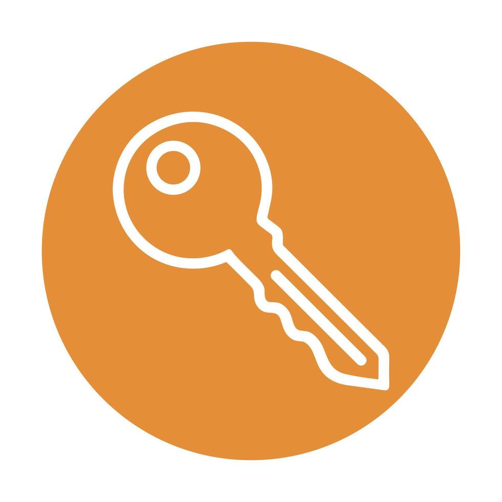 Simple key unlocking potential icon. Icon symbol illustration vector