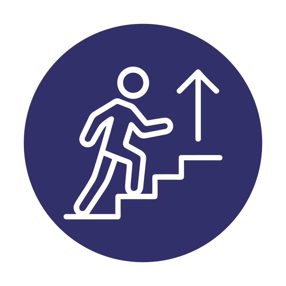 Ascending path symbolic progress indicator. Icon symbol illustration vector
