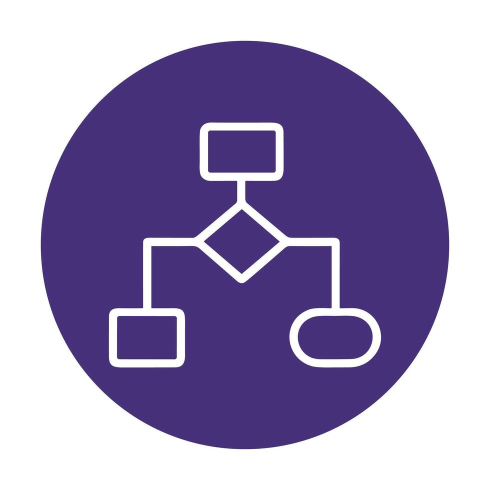 Blueprint of connected geometric shapes. Icon symbol illustration vector