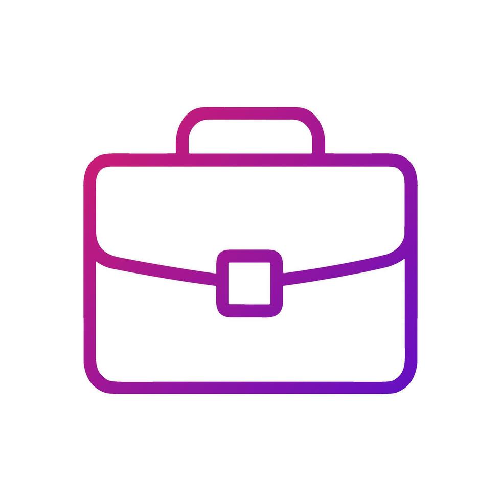 Magenta briefcase Work travel and career icon. Icon symbol illustration vector