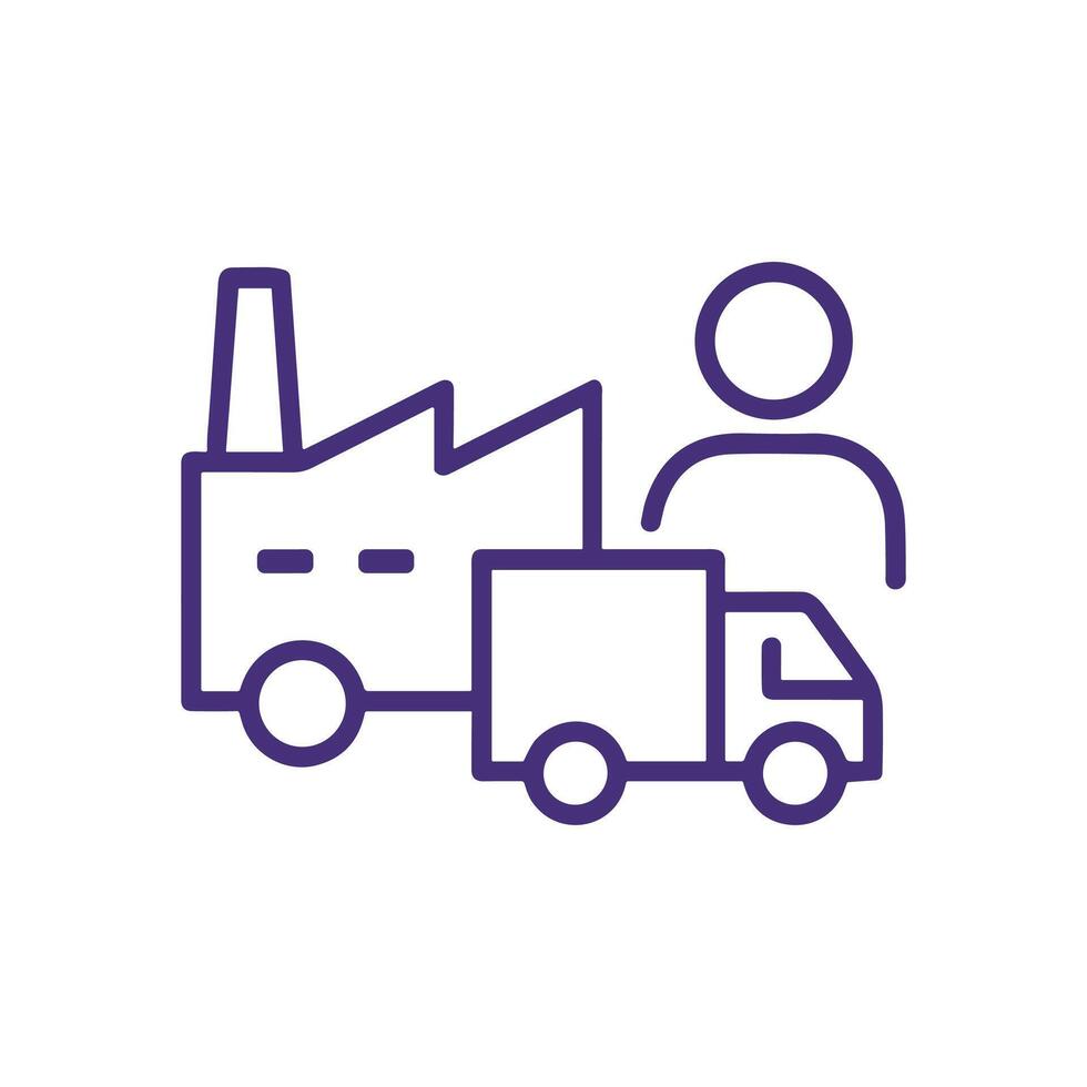 Production delivery and labor illustration. Icon symbol illustration vector
