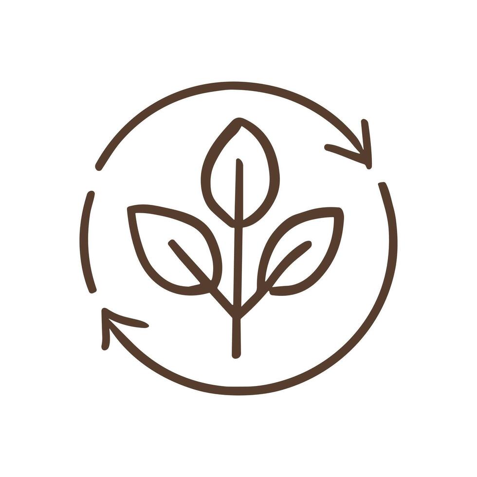 Foliage cycle of life illustration. Icon symbol illustration vector