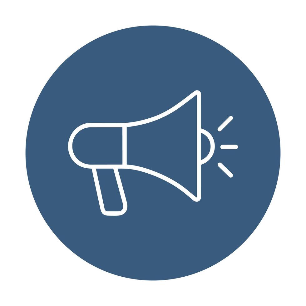 Loudspeaker Icon Within Solid Circle. Icon symbol illustration vector
