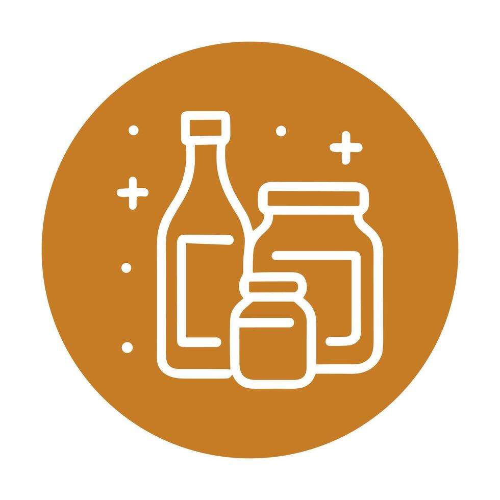 Rustic spice containers icon. Icon symbol illustration vector