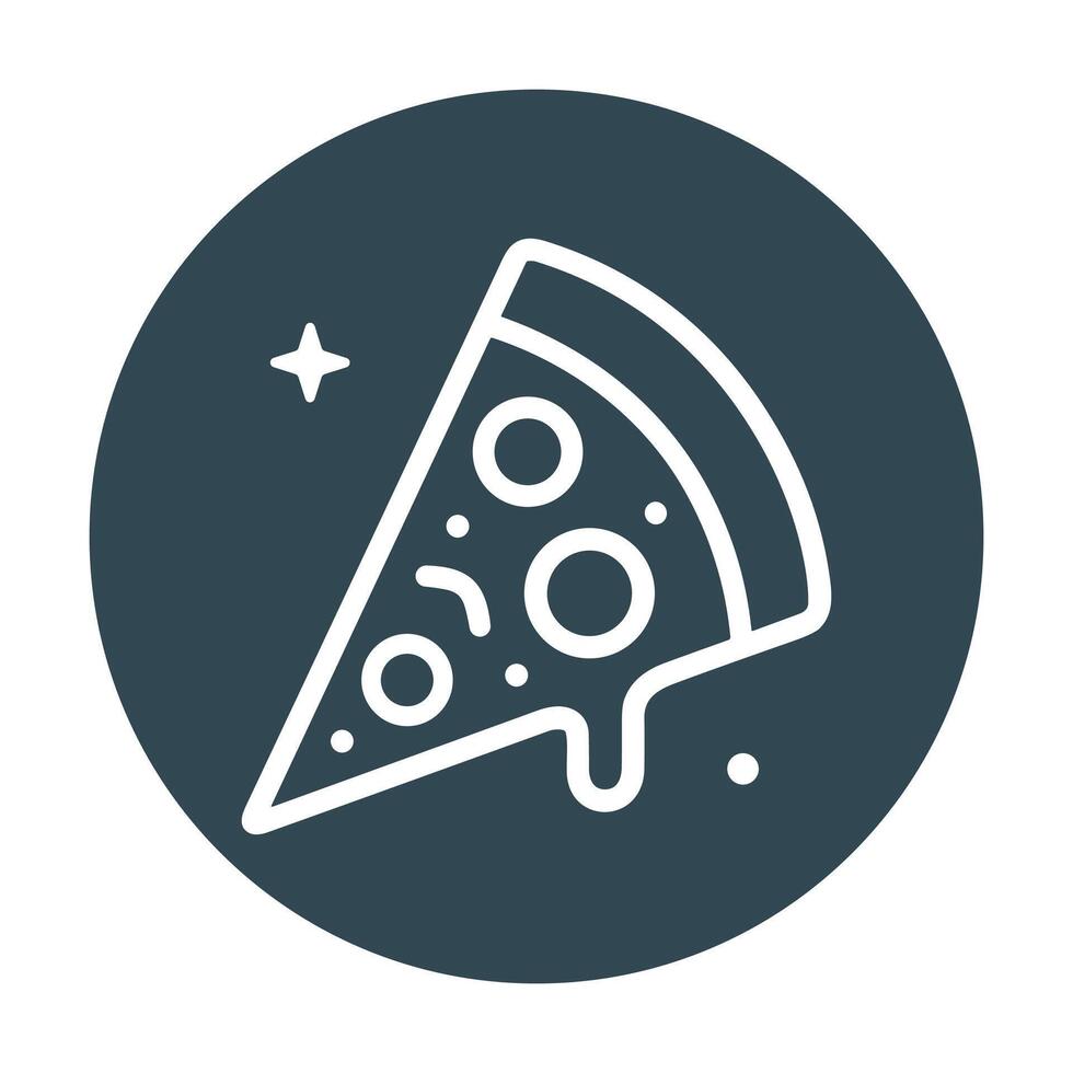 Pizza slice emblem delicious and inviting. Icon symbol illustration vector