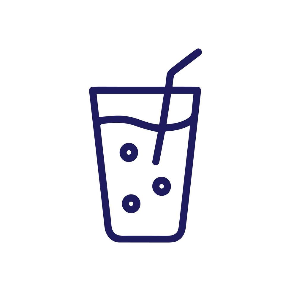Refreshing Beverage Icon A Sparkling Drink. Icon symbol illustration vector
