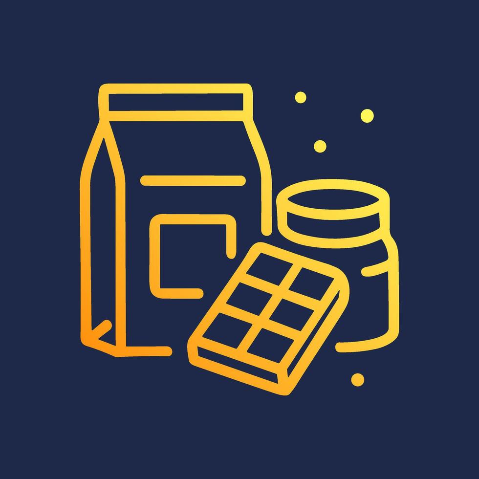 Delectable baking essentials shining against blue. Icon symbol illustration vector