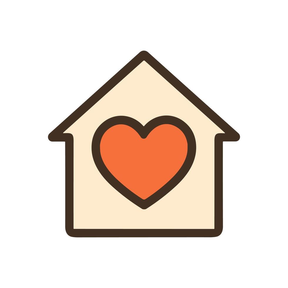 Cozy Home Heartwarming Graphic Illustration. Icon symbol illustration vector