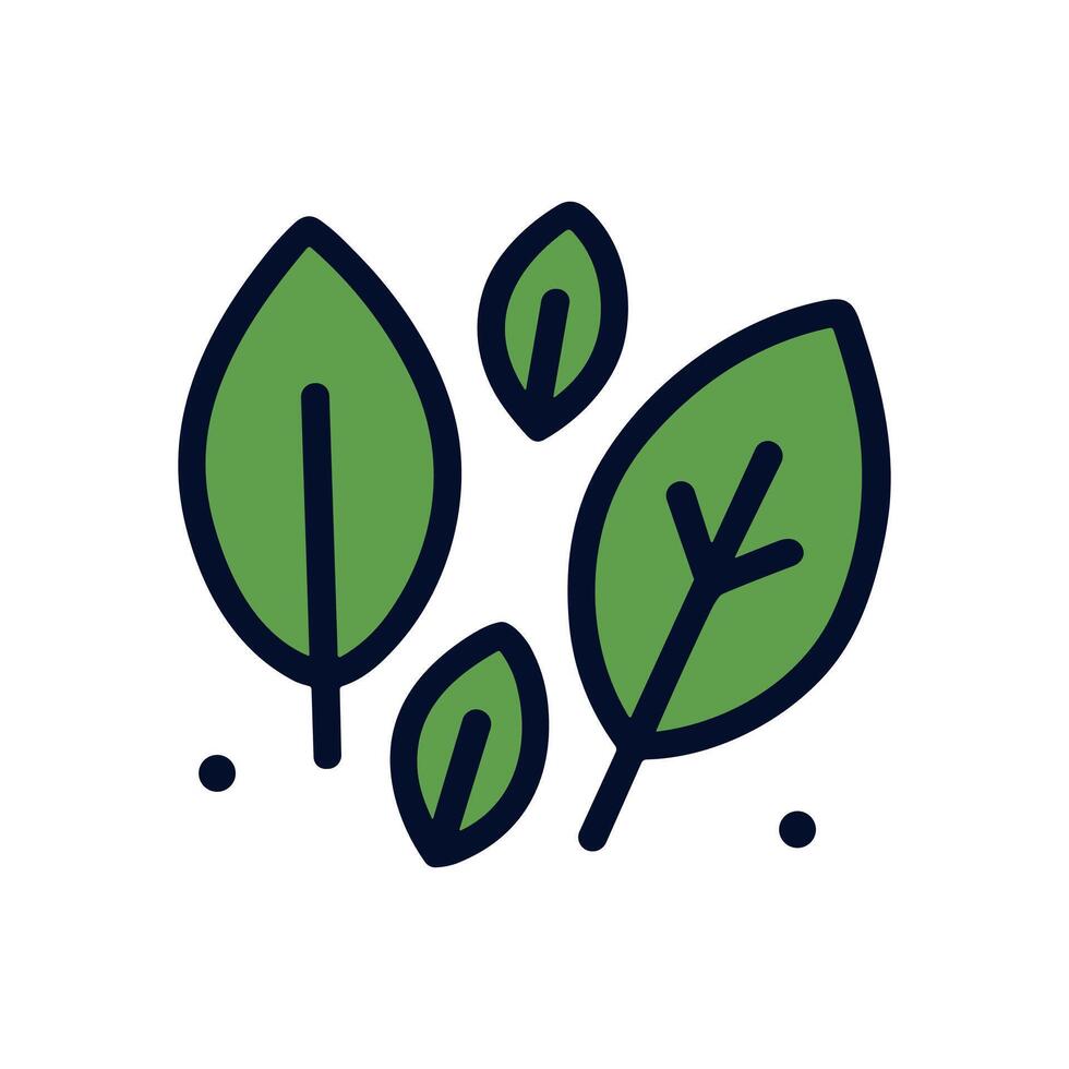 Fresh green leaves icon illustration. Icon symbol illustration vector