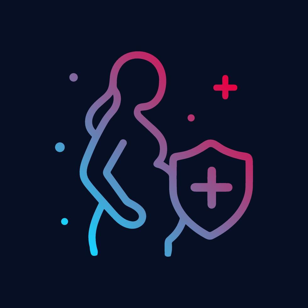 Protected pregnancy vibrant and secure. Icon symbol illustration vector