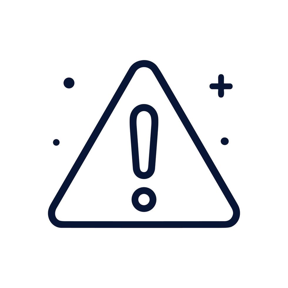 Warning sign with surrounding details. Icon symbol illustration vector