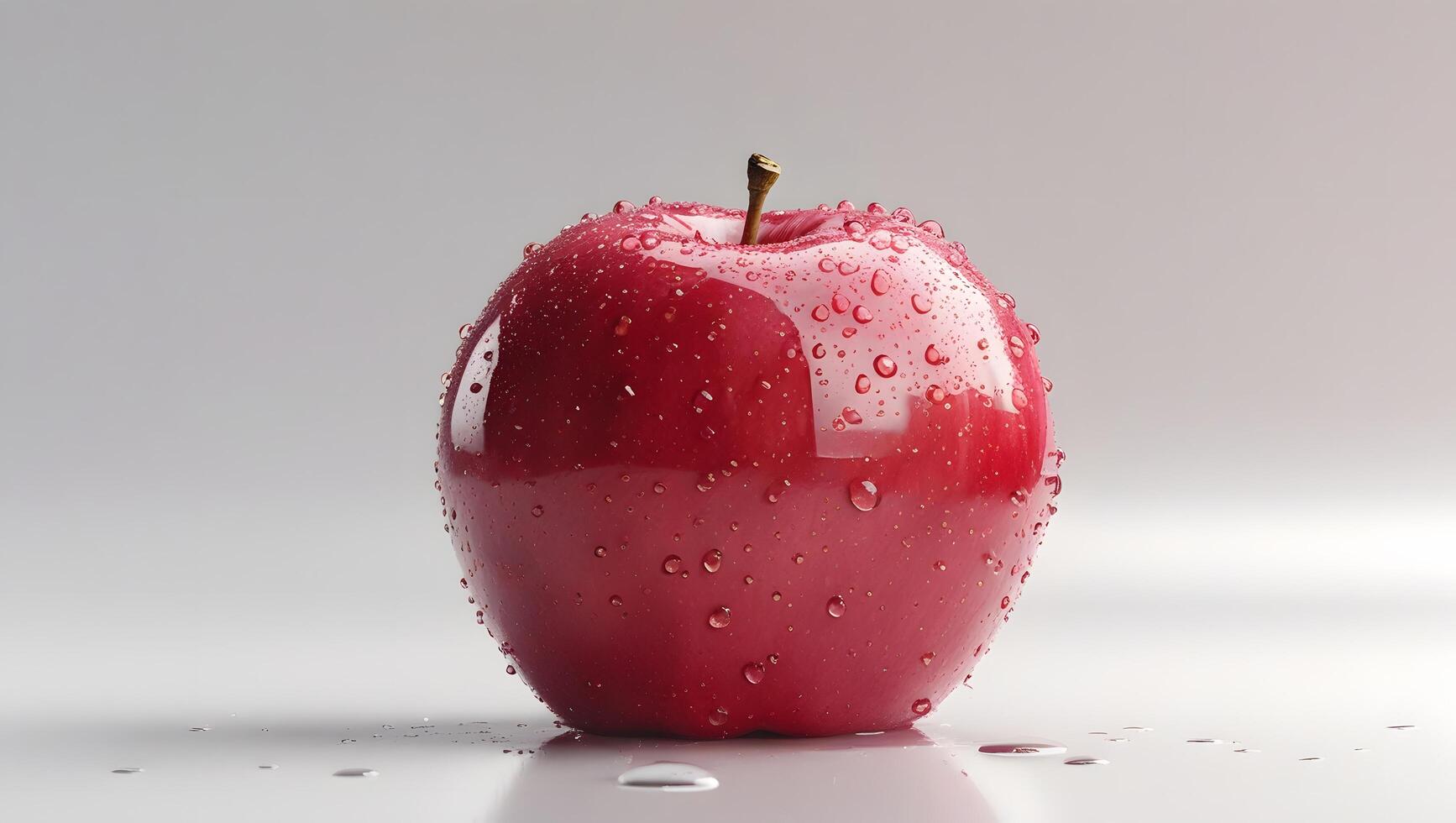 close-up of a red apple isolated on a white background photo