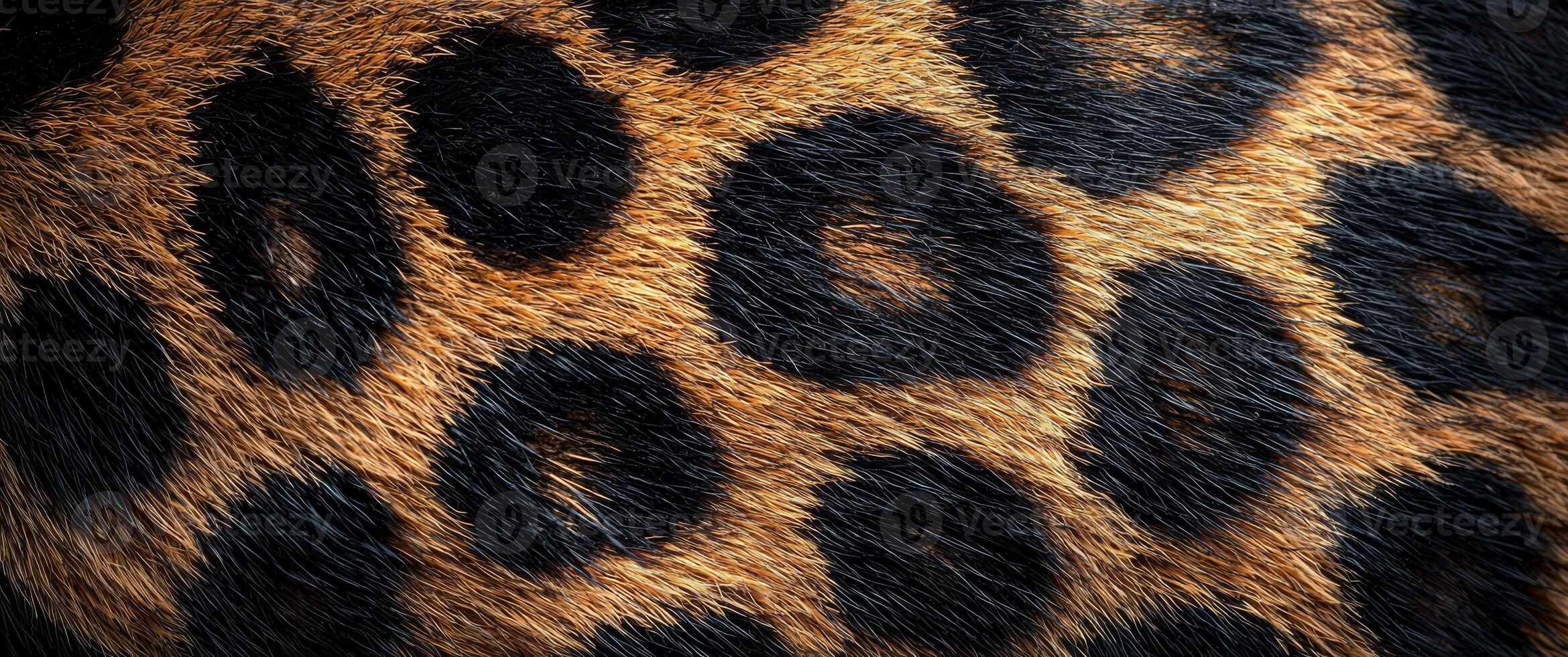 Close-Up View of Leopard Fur Pattern with Rich Brown and Black Spots photo