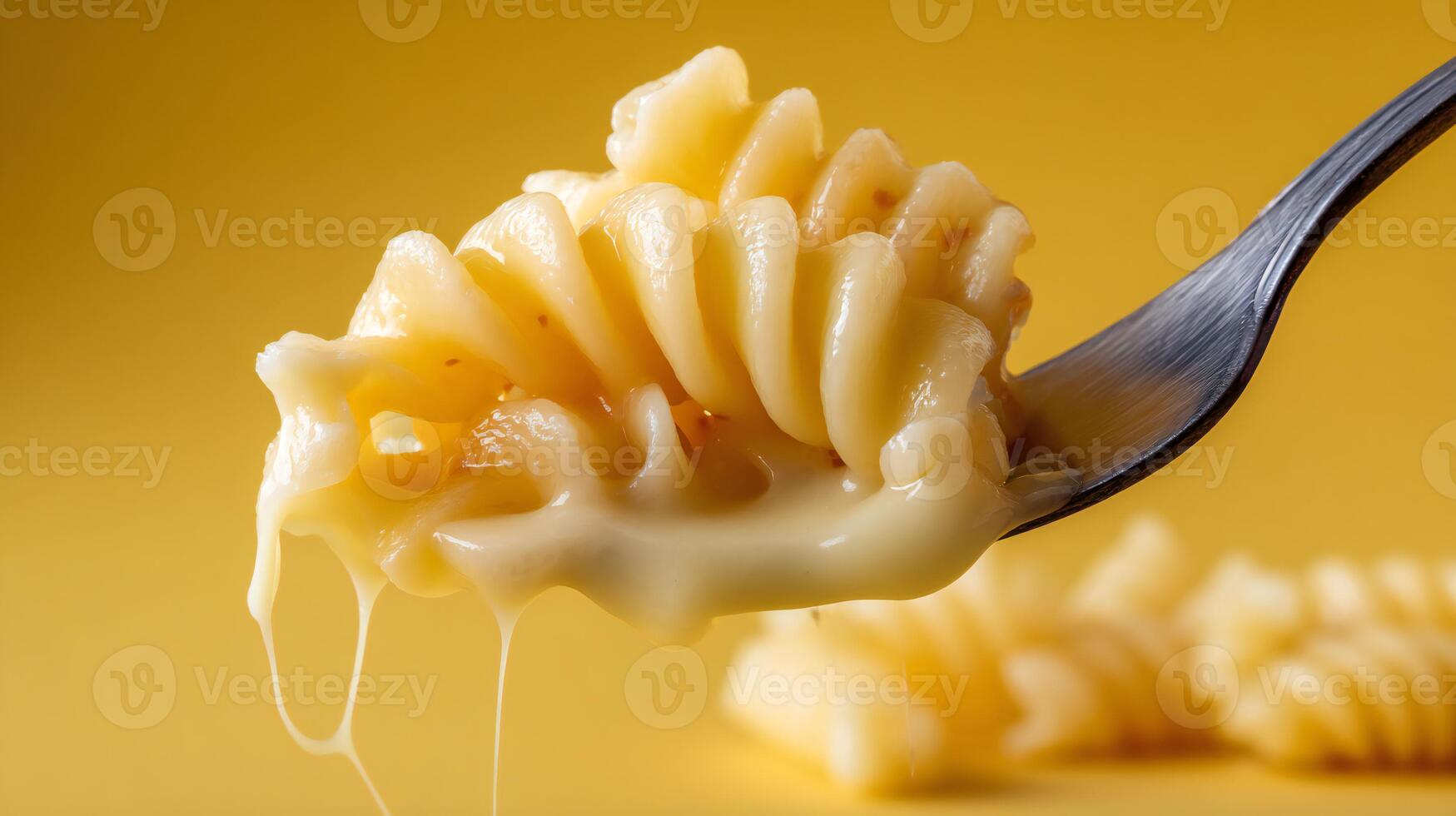A spoon with some macaroni on it photo