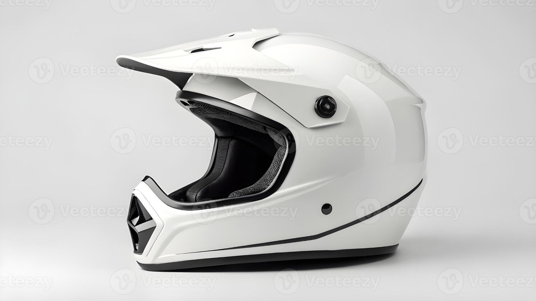 A white helmet on a gray background photo