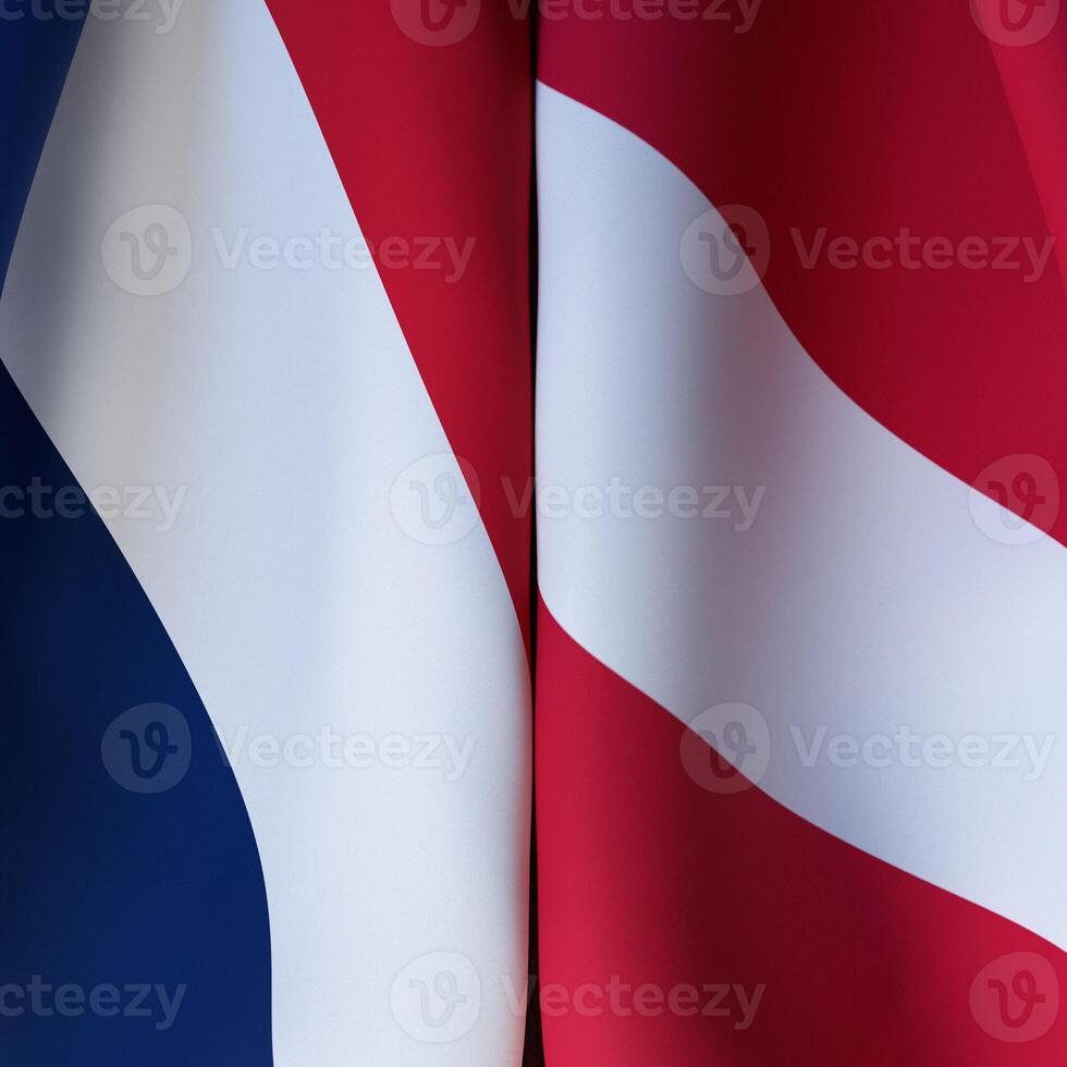 Waving Flags Of France And Austria photo
