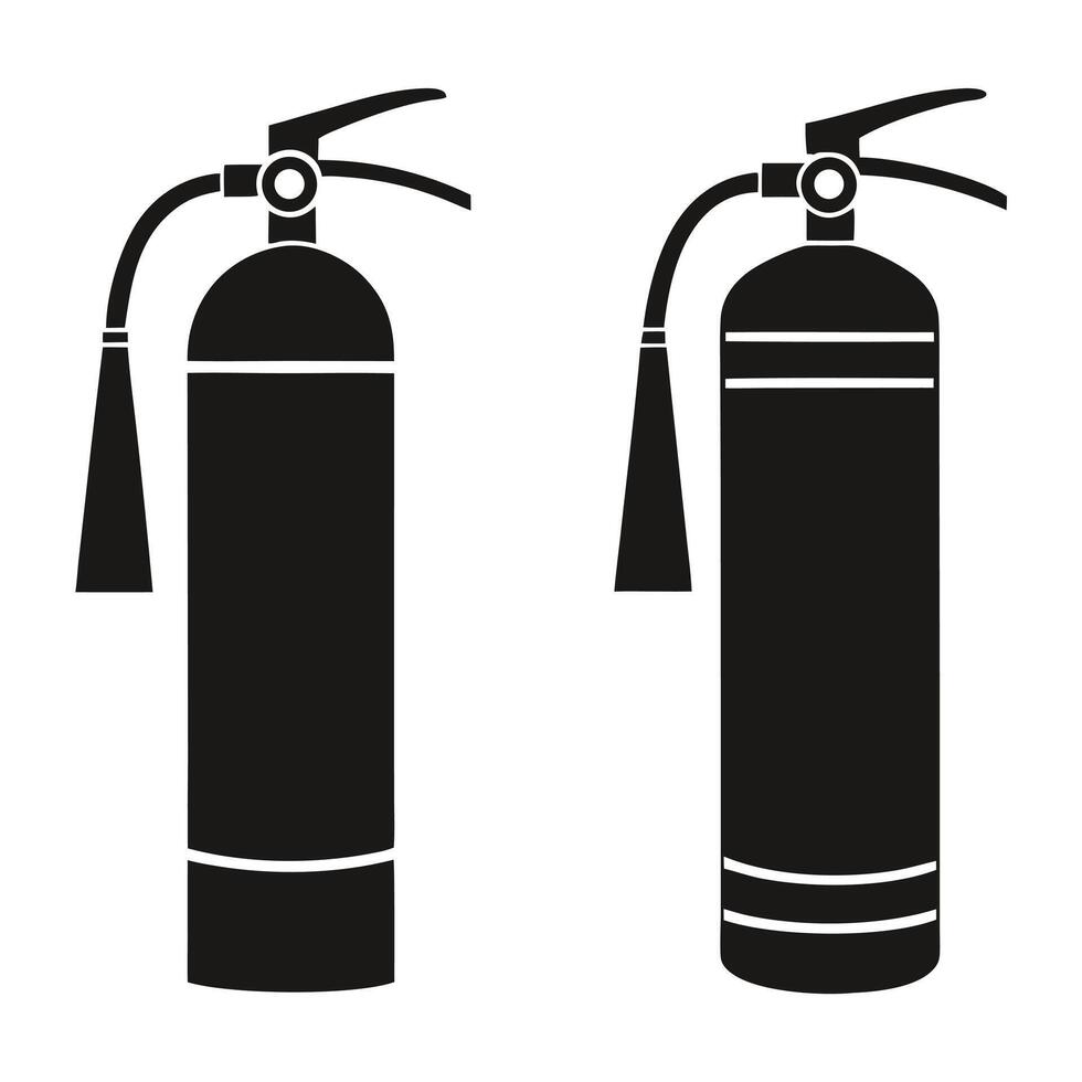 Dual Fire Extinguisher Icons in Flat Design vector
