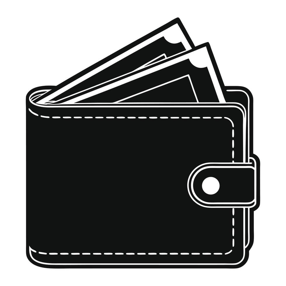 Wealth Concept Full Wallet Icon vector