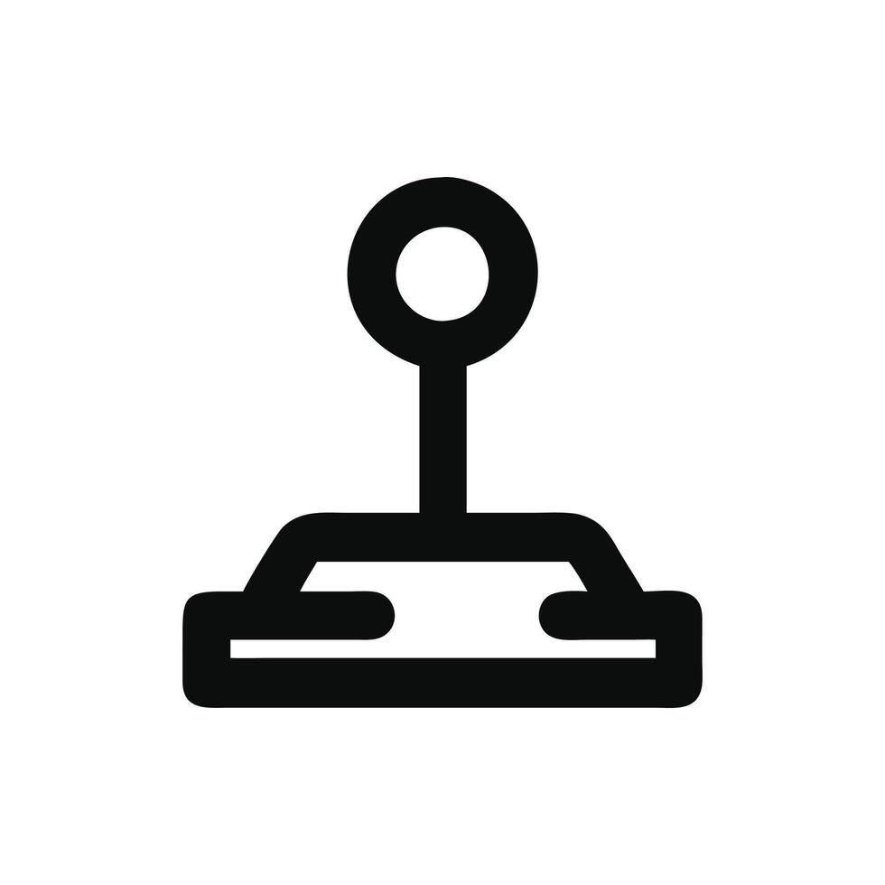 An illustration of a joystick or controller icon. vector
