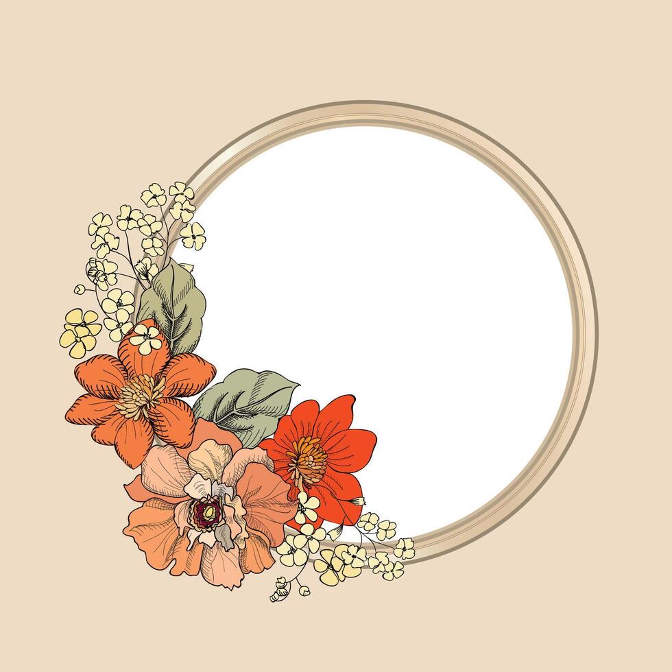 Floral geometric brocade texture. Fabric background. vector