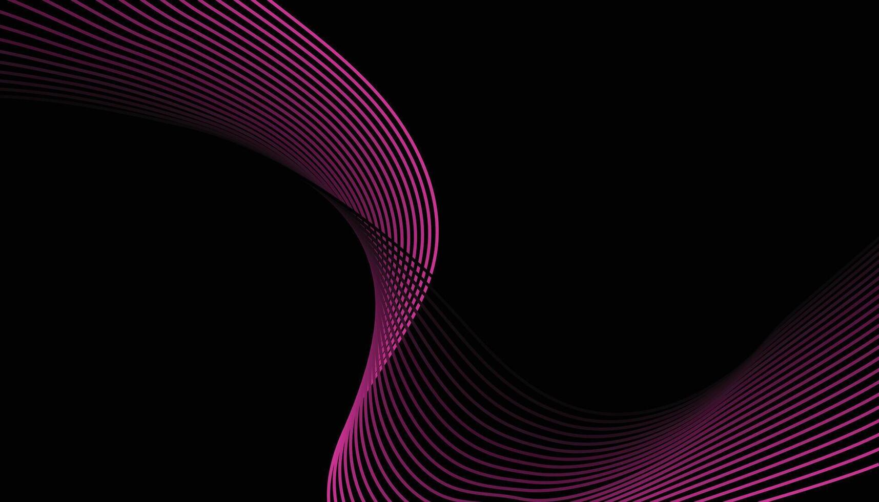 A pink and black background with a wave pattern vector