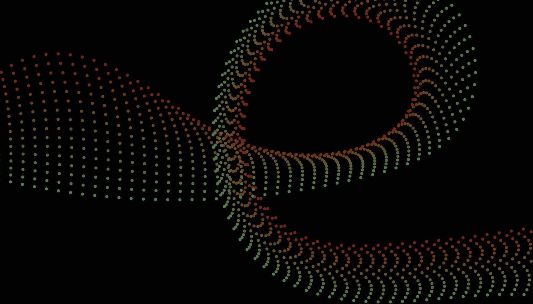 A wave of dots on a black background vector