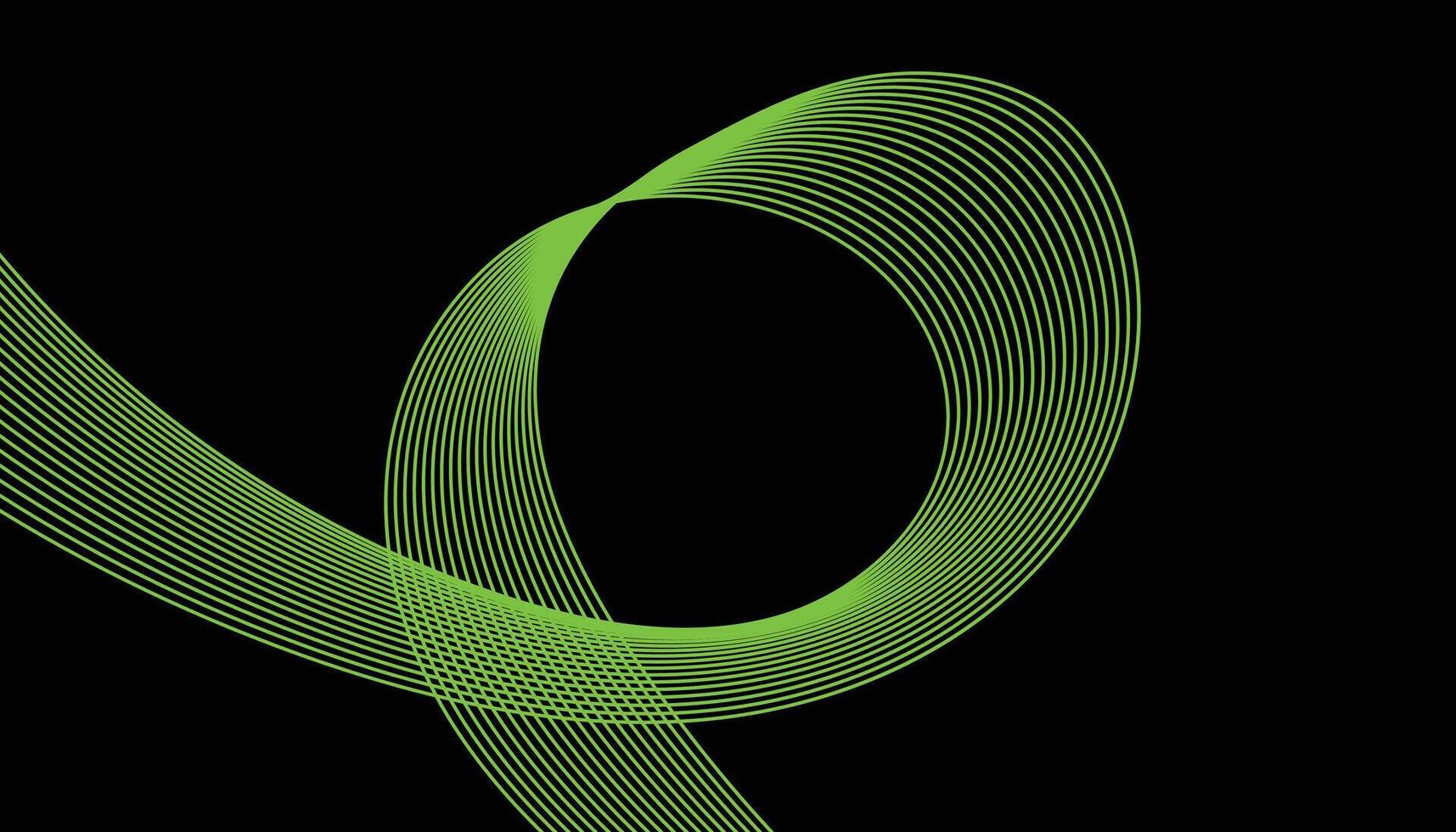 Green lines on black background vector