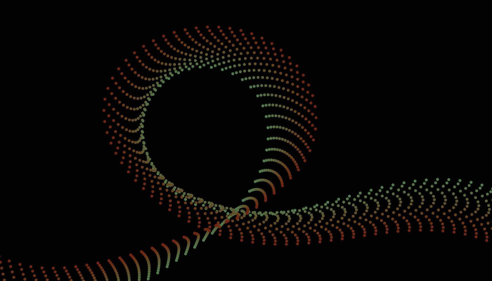 A green and orange wave on a black background vector