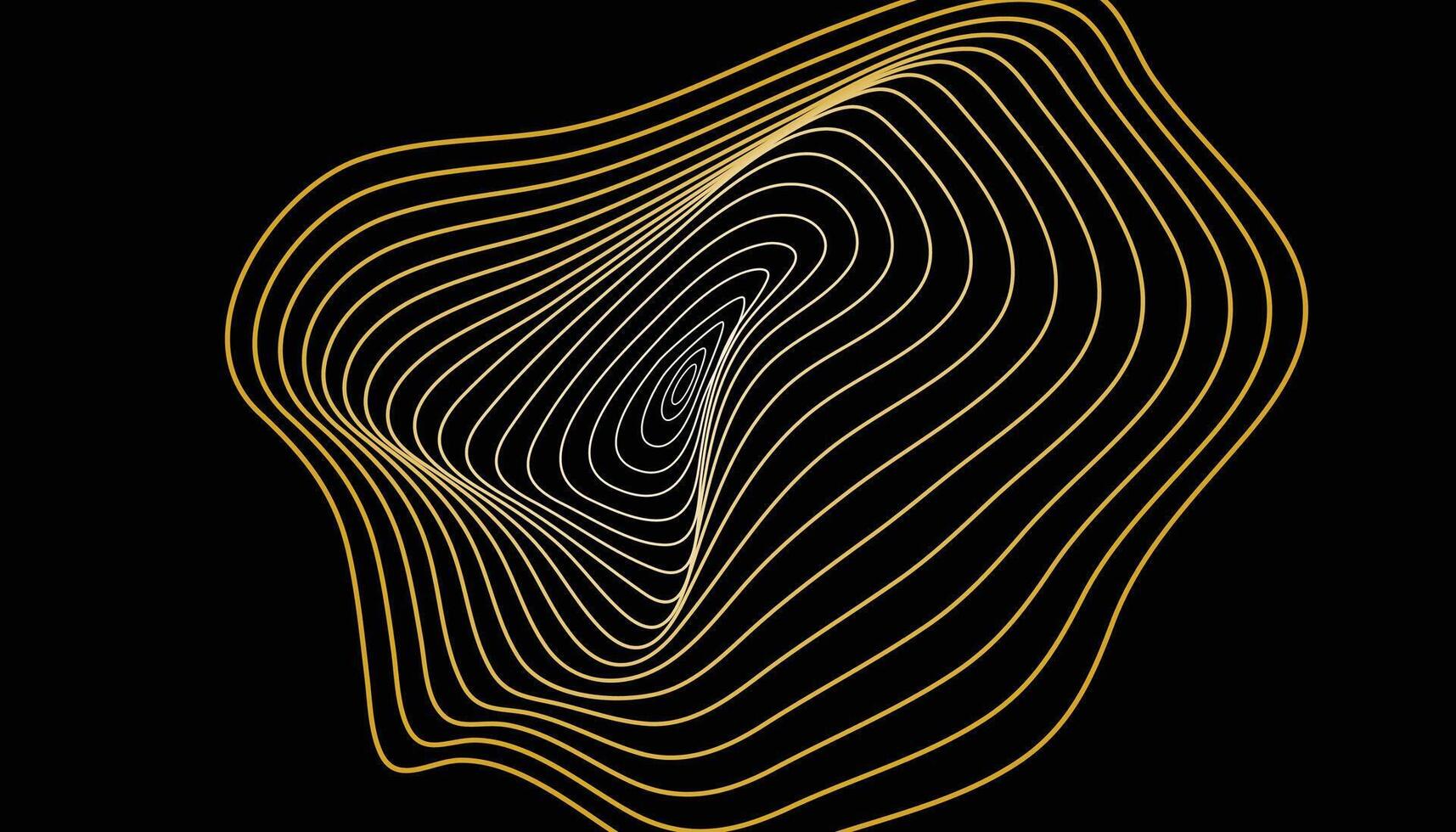 Abstract wave pattern on black background vector