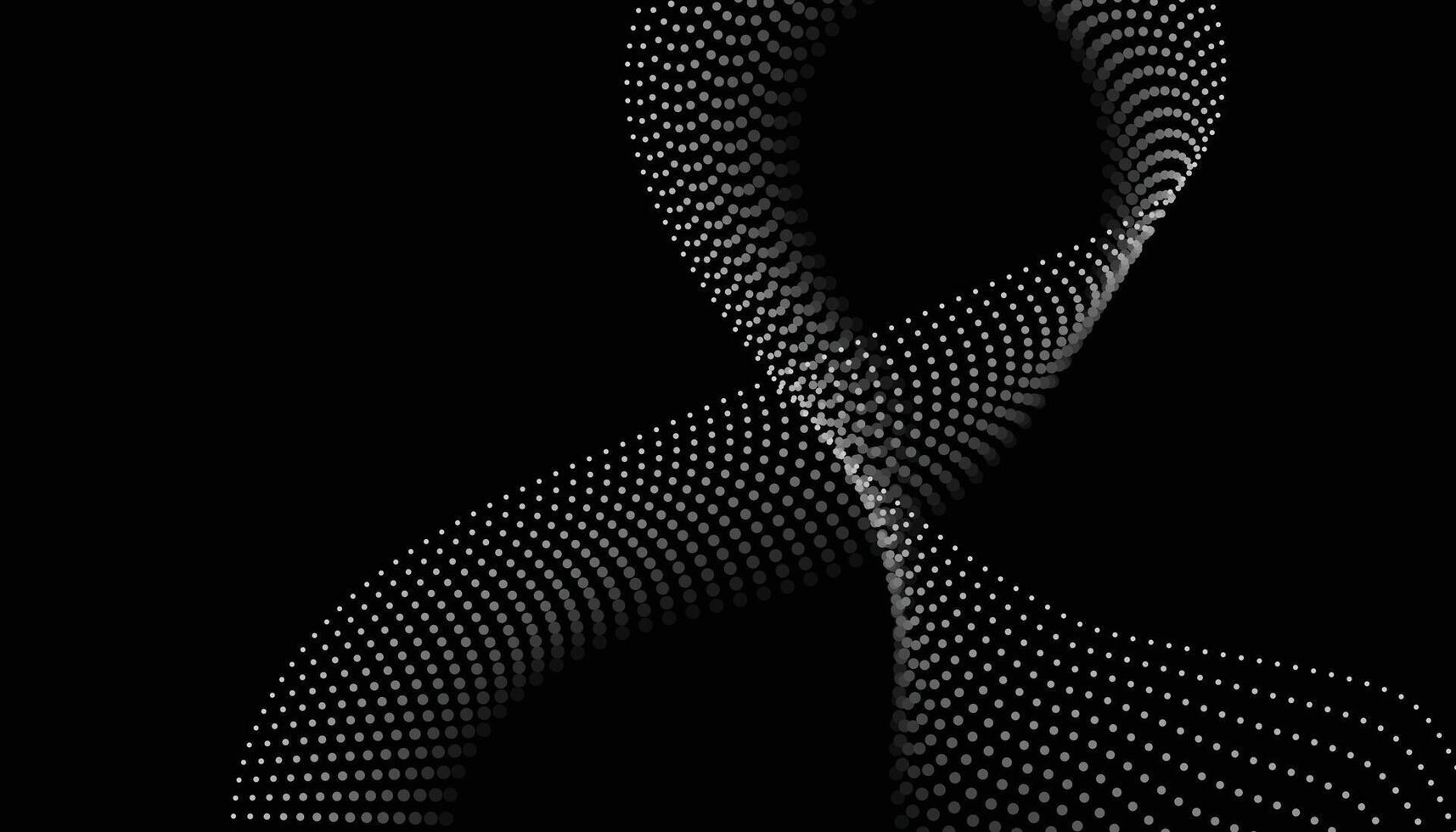 Abstract background with a black background and white dots vector